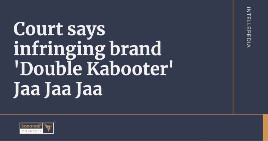 Image accompanying blogpost on "Court says infringing brand 'Double Kabooter' Jaa Jaa Jaa"