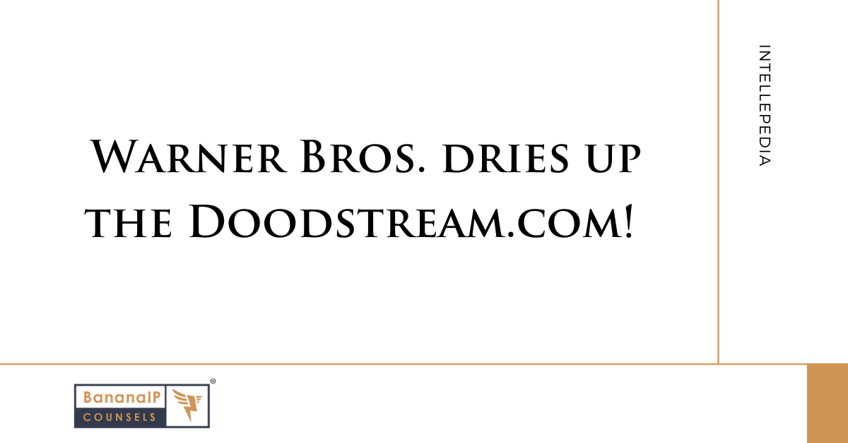 Image accompanying a blogpost on "Warner Bros. dries up the Doodstream.com!"