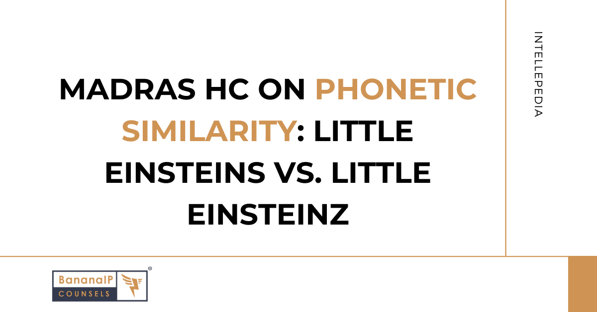 Image accompanying blogpost on "Madras HC on Phonetic Similarity: Little Einsteins vs. Little Einsteinz"