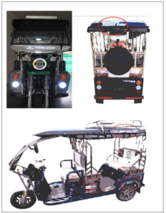 Defendant's rickshaw with "YATRI STAR" mark